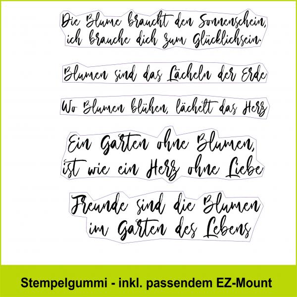 Blumen sind ... - Stempelgummi